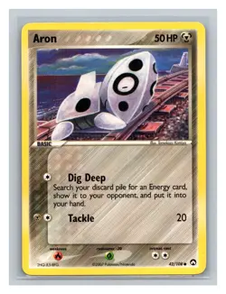 Aron #42/108 Power Keepers Pokemon Trading Card TCG Nintendo 2007 - Image 1