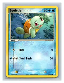 Squirtle #63/100 Crystal Guardians Pokemon Trading Card TCG Nintendo 2006 - Image 1