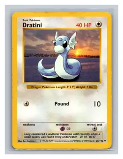 Dratini #026/102 Base Set (Shadowless) Pokemon Trading Card TCG WOTC 1999 - Image 1