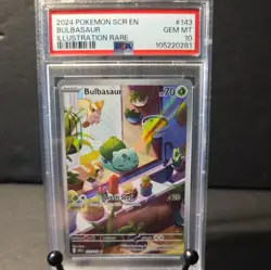 Pokemon Bulbasaur Illustration Rare Stellar Crown English #143 PSA 10 Gem Mint - Image 1