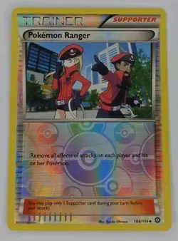 Pokemon TCG - 104/114 Pokemon Ranger - Reverse Holo - Uncommon - Steam Siege - Image 1