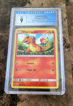 Pokemon Charmander Cosmos Holo Burning Shadows 18a/147 (2017) CGC 9 MINT 1 of 28 - Image 3