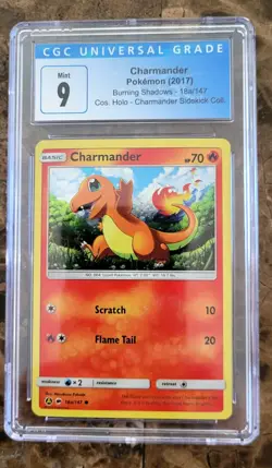 Pokemon Charmander Cosmos Holo Burning Shadows 18a/147 (2017) CGC 9 MINT 1 of 28 - Image 4