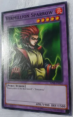 Yugioh 1x Vermillion Sparrow AP08-EN021 Common Short Print Unlimited Edition NM - Image 4