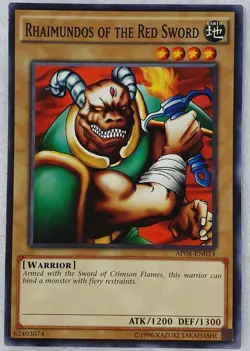 Yugioh 1x Rhaimundos of the Red Sword AP08-EN014 Common Short Print Unlimited NM - Image 1