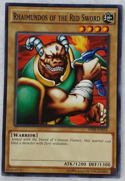 Yugioh 1x Rhaimundos of the Red Sword AP08-EN014 Common Short Print Unlimited NM - Image 2