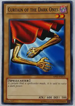 Yugioh 1x Curtain Of The Dark Ones AP03-EN014 Common Short Print Unlimited ED NM - Image 1