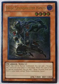 Yugioh 1x Ninja Grandmaster Hanzo ORCS-EN029 Ultimate Rare Unlimited Edition NM - Image 1