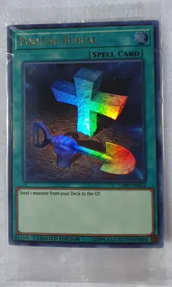 Yugioh 1x Foolish Burial LART-EN016 Ultra Rare Limited Ed Lost Art Promo Sealed - Image 3
