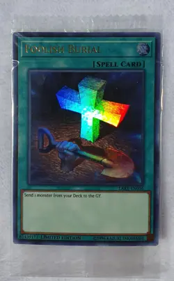 Yugioh 1x Foolish Burial LART-EN016 Ultra Rare Limited Ed Lost Art Promo Sealed - Image 4