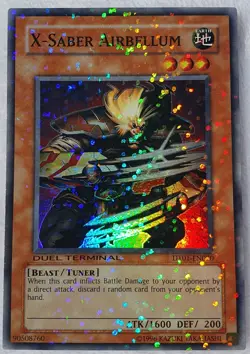 Yugioh 1x X-Saber Airbellum DT01-EN020 Super Rare Duel Terminal Near Mint - Image 3