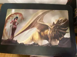 Bare Butt Fantasy naked Lady Women Sorceress Dragon Caller Playmat MTG Yugioh - Image 1