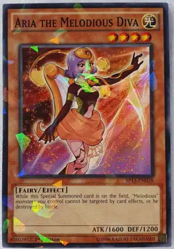 Yugioh 1x Aria the Melodious Diva SP15-EN018 Shatterfoil 1st Edition NM - Image 1