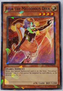 Yugioh 1x Aria the Melodious Diva SP15-EN018 Shatterfoil 1st Edition NM - Image 2