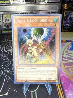 Yugioh Droll & Lock Bird 1st Edition Secret Rare RA02-EN006 - Image 1