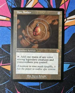 Mox Amber NM Retro-frame MTG The Brothers' War Unplayed Magic The Gathering - Image 1