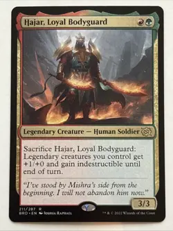 MTG The Brothers' War Hajar, Loyal Bodyguard 211/287 NM Rare - Image 1