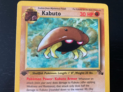 Pokemon 1st Ed. Kabuto 50/62, Fossil Set. Excellent Condition. Free Shipping. - Image 2