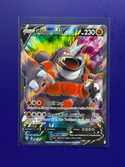 Rhyperior V 181/189 Darkness Ablaze Full Art Ultra Rare Pokemon - NM - Image 1