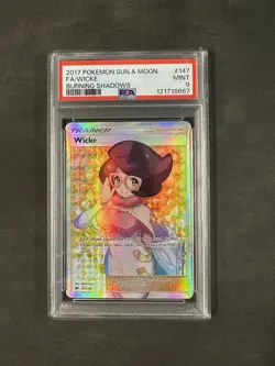 Pokemon 2017 Sun & Moon Burning Shadows #147 Full Art/Wicke PSA 9 - Image 1