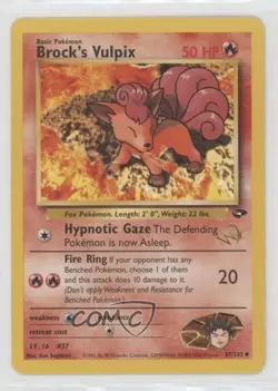 Brock's Vulpix (WotC W Stamp) Pokemon Gold Event Promo #37 1999 a8a - Image 1