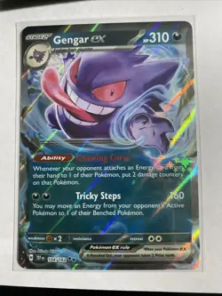 Pokemon TCG Gengar EX Double Rare Temporal Forces 104/162 NM/M Condition - Image 4