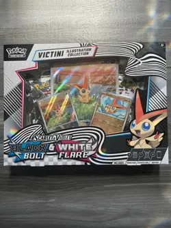 NEW IN HAND Pokemon TCG Black Bolt & White Flare Victini Illustration Collection - Image 1