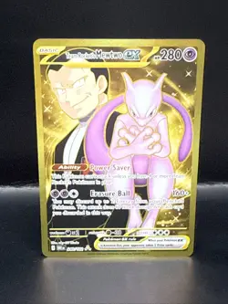 Pokemon Mewtwo EX Team Rockets 240/182 Gold Rare 2025 TCG Destined Rivals - Image 1