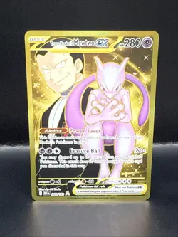 Pokemon Mewtwo EX Team Rockets 240/182 Gold Rare 2025 TCG Destined Rivals - Image 2