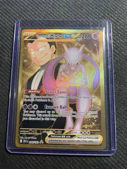 Pokemon Mewtwo EX Team Rockets 240/182 Gold Rare 2025 TCG Destined Rivals - Image 1
