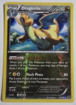 Pokemon TCG Dragonite Roaring Skies 51/108 Reverse Holo Rare - Image 1