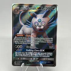 Alolan Persian GX - 219/236 - Pokemon Cosmic Eclipse Sun & Moon Full Art Card NM - Image 1