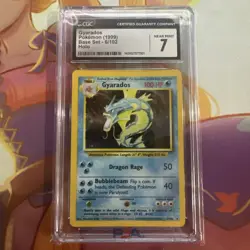 CGC 7 NM Gyarados Pokemon Base Set (1999) Unlimited Holo Rare 6/102 - Image 1