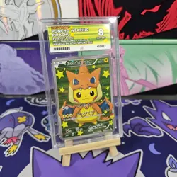 Pokemon TCG Mega Charizard Y Poncho Pikachu 208/XY-P JPN Exclusive ACE 8 POP 1 - Image 1