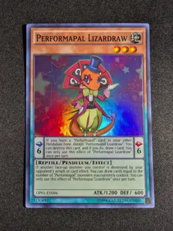 Yugioh - Performapal Lizardraw OP01-EN006 1st Edition Super Rare NM - Image 1