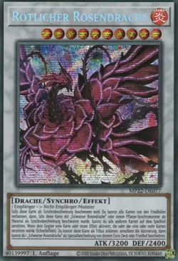 yugioh ROTLICHER ROSENDRACHE SECRET RARE MP22-DE077 1AUFLAGE DEUTSCH - Image 1