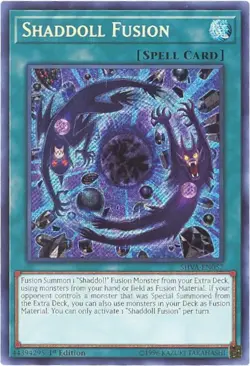 Yu-Gi-Oh Card - SHVA-EN057 - SHADDOLL FUSION (secret rare holo) - NM/Mint - Image 1