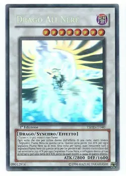 Yugioh! Black-Winged Dragon TSHD-EN040 ITALIAN Ghost Rare 1st Edition First - Image 1