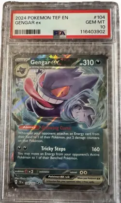 2024 Pokemon TCG Gengar ex Temporal forces PSA 10 Graded Card #104/162 - Image 1