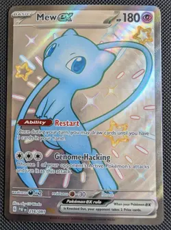 Mew ex - 216/091 - Pokemon Paldean Fates Shiny Full Art Ultra Rare TCG Card - Image 1