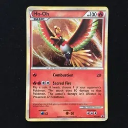 Pokemon HeartGold SoulSilver 2010 Black Star Promo Holo Card Ho-Oh HGSS01 - Image 1