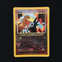 Entei 34 Black Star Movie Promo Pokemon Card (Reverse Holo) Moderately Played - Image 1