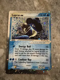 Pokemon TCG Lapras EX Ruby and Sapphire Holo Ultra Rare Card 99/109 - Image 1