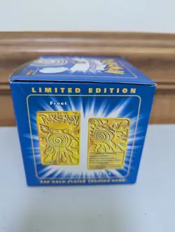 Pokemon Card Poliwhirl 23K Gold Plated 1999 Burger King in Box With Ball - Image 4