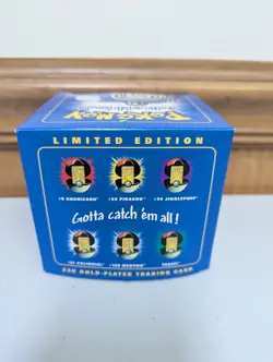 Pokemon Card Poliwhirl 23K Gold Plated 1999 Burger King in Box With Ball - Image 5
