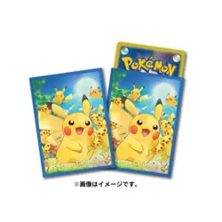 Large Gathering Pikachu Card Sleeves Pokemon Center Japan (64) - Image 1
