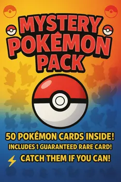 Pokemon Card Mystery Pack! 50 Cards! Holo, GX, EX, Mega, V, Vmax Ultra Rare. - Image 1