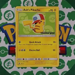 Ash's Pikachu SM112 Black Star Promo Regular NM Movie Exclusive Pokemon Card - Image 1