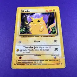 Pokemon TCG Pikachu Base Set 58/102 Regular Pokemon Trading Card WOTC - Image 2