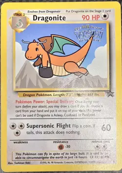 Dragonite Pokemon Kids WB The First Movie Promo Card Black Star Promo #5 - Image 1